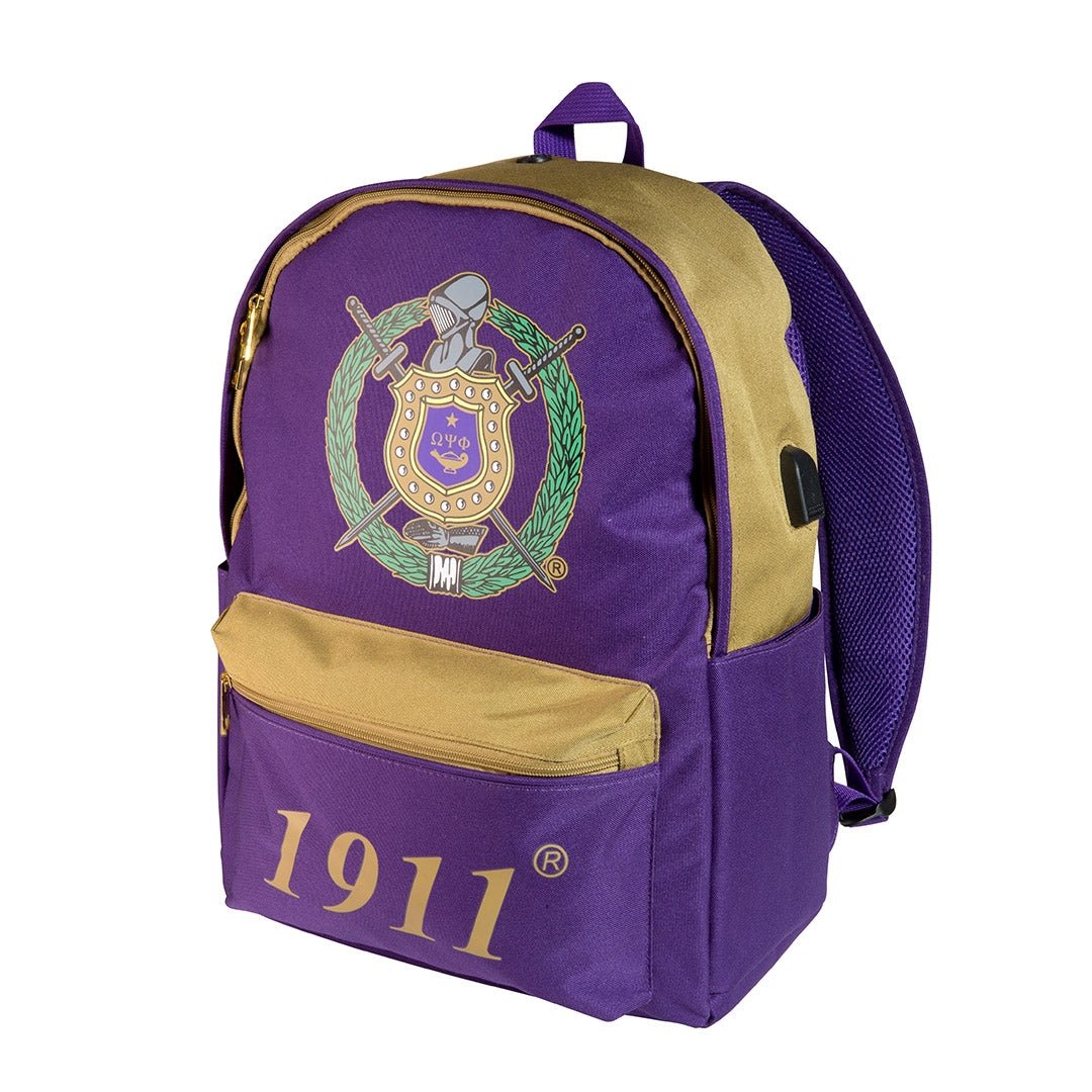 Omega Psi Phi USB - Port Backpacks - Diva Starr Boutique